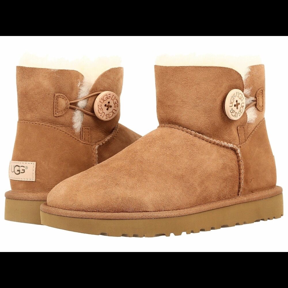UGG Mini Bailey Button Boots Size 10